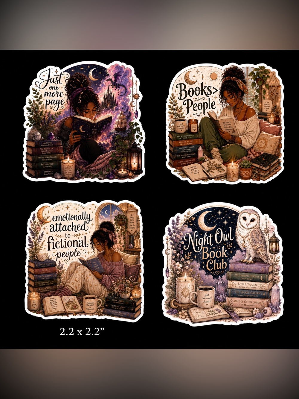 48 Count Handmade Book Stickers